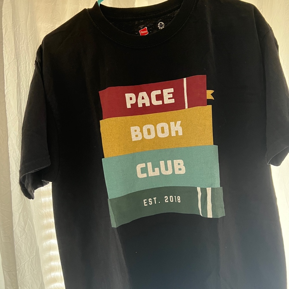 Pace University book club tee